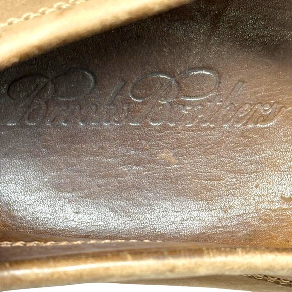 Brooks Brothers Mens Taupe Nubuck Moc Toe Slip On Casual Loafers - Picture 3 of 11